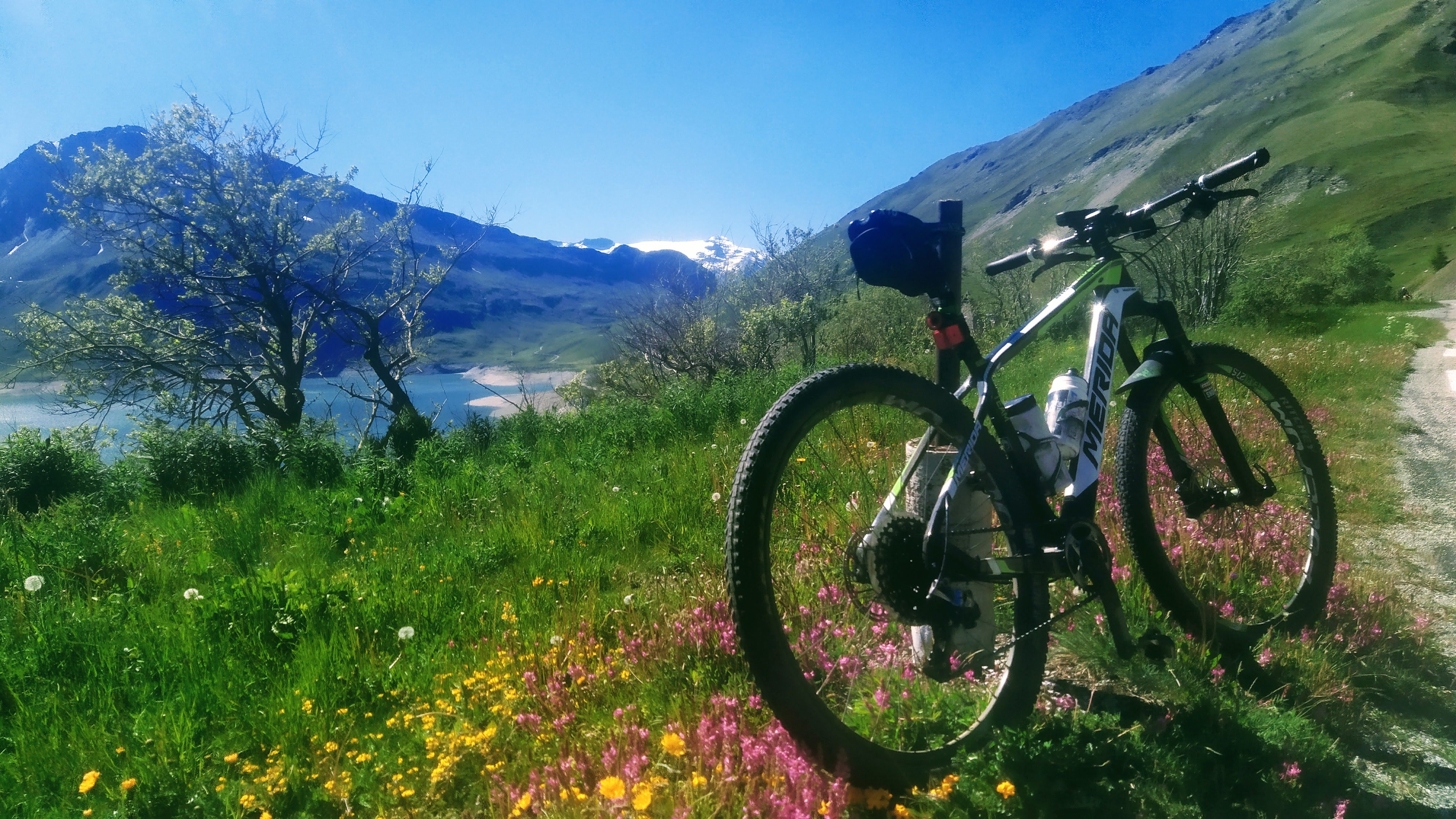 Ciclista in montagna